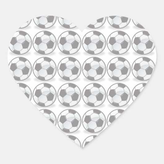 サッカーボール ハートシール (正面)