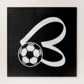 サッカーボール ハート ジグソーパズル (横)