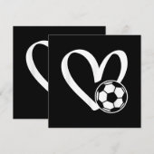サッカーボール ハート セーブザデート (正面/裏面)