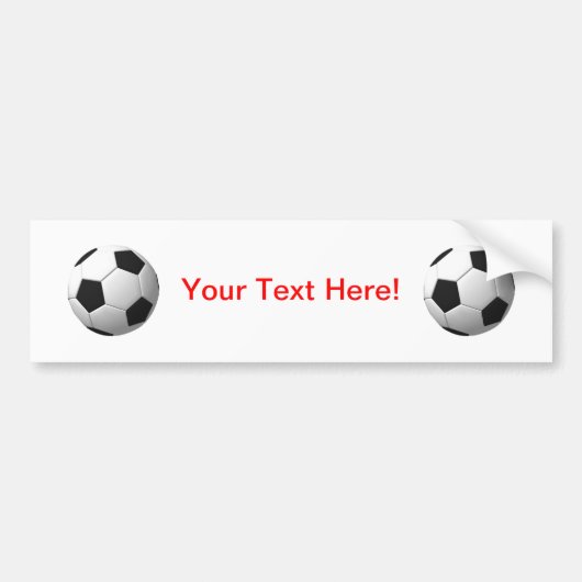 サッカーボール: バンパーステッカー (正面)