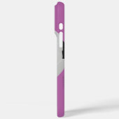 サッカーボール、パープル、名パーソナライズされた前 Case-Mate iPhoneケース (裏面 / 左)