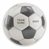 サッカーボール ビニール ステッカー | 個人用チーム名 シール (正面)
