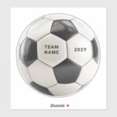 サッカーボール ビニール ステッカー | 個人用チーム名 シール (シート)