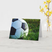 サッカーボール-フットボールの球 カード (黄色い花)