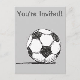 サッカーボール, フットボール, フースバル, チームスポーツ インビテーションポストカード