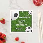 サッカーボール フットボール 芝 スポーツ 子ども 誕生日 スタンダードカクテルナプキン (インサイチュ)