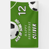 サッカーボール フットボール 芝 スポーツ 子ども 誕生日 横断幕 (縦)