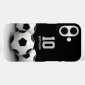 サッカーボール |プレ最高のイヤー番号 Case-Mate iPhoneケース (裏面 (横))