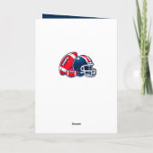 サッカーボール ヘルメット カートゥーン コーチ フォト サンキューカード (裏面)