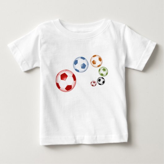 サッカーボール ベビーTシャツ (正面)