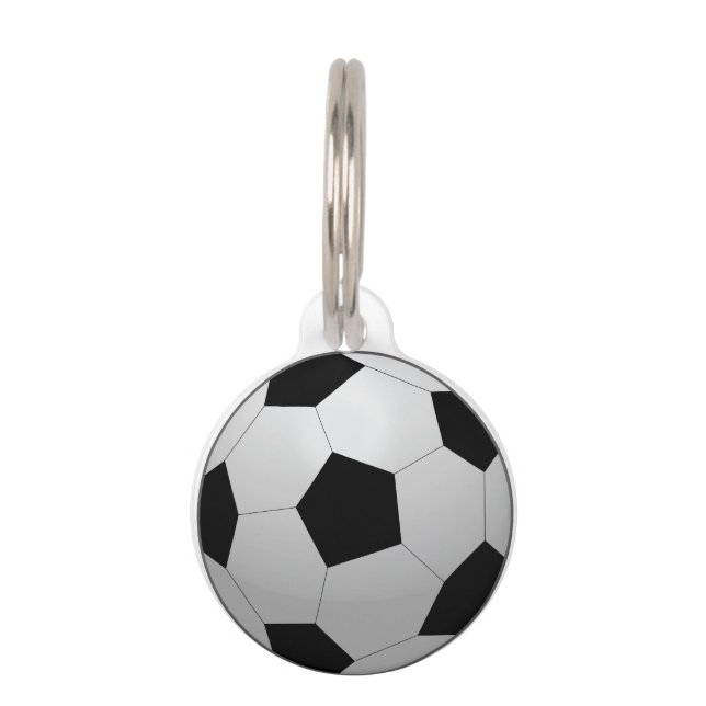 サッカーボール ペット　ネームタグ (正面)