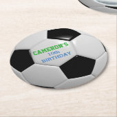 サッカーボール ラウンドペーパーコースター (アングル)