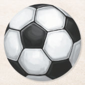 サッカーボール ラウンドペーパーコースター (正面)