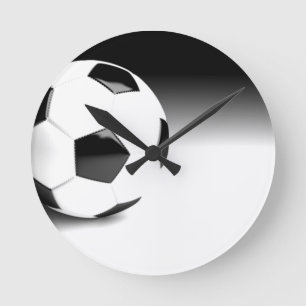 サッカーボール ラウンド壁時計