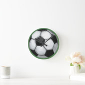 サッカーボール ラウンド壁時計 (ホーム)