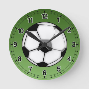 サッカーボール ラウンド壁時計