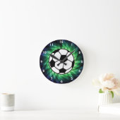 サッカーボール ラウンド壁時計 (ホーム)