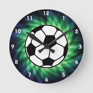 サッカーボール ラウンド壁時計