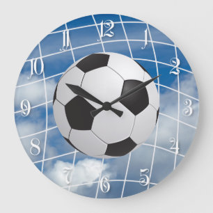 サッカーボール ラージ壁時計