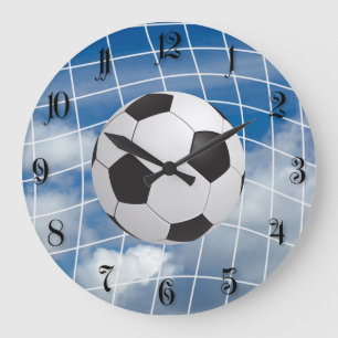 サッカーボール ラージ壁時計