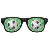 サッカーボール レトロ サングラス / 楽しいパーティー用サングラス (正面)
