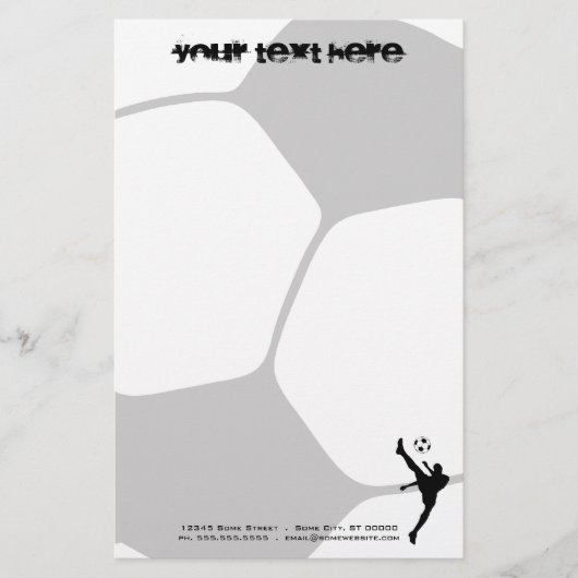 サッカーボール 便箋 (正面)