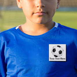 サッカーボール – 名前の追加 缶バッジ