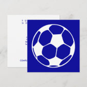 サッカーボール 招待状 (正面/裏面)