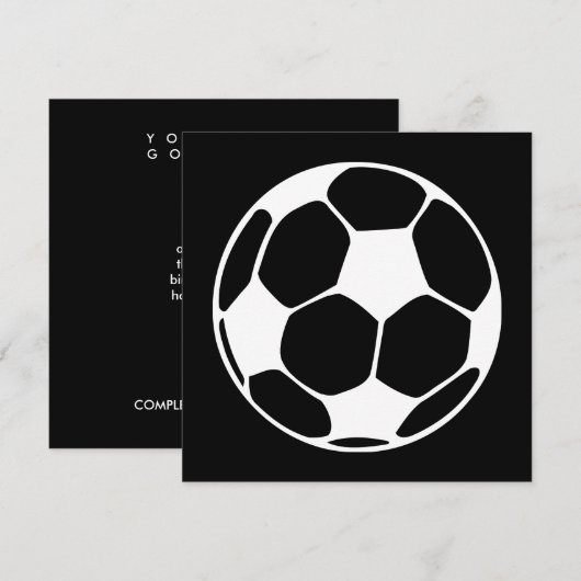 サッカーボール 招待状 (正面/裏面)