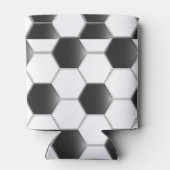 サッカーボール、白黒パターン 缶クーラー (裏面)