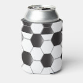 サッカーボール、白黒パターン 缶クーラー (缶裏面)
