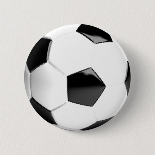 サッカーボール(白黒) 缶バッジ (正面)