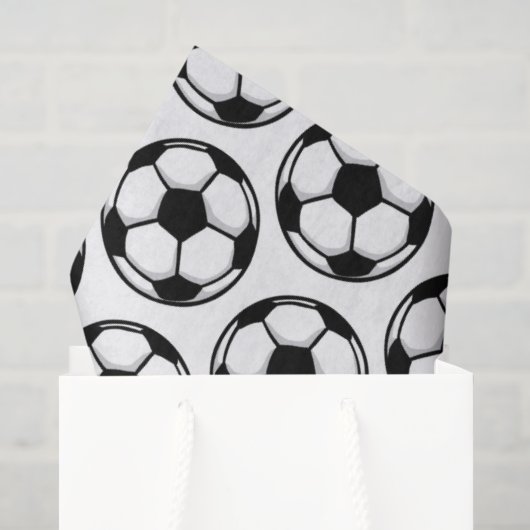 サッカーボール 白 黒 スポーツ チーム 子供 誕生日 薄葉紙 (ギフトバッグ)