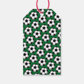 サッカーボール 白 黒 緑 スポーツ チーム キッズ ギフトタグ (裏面)