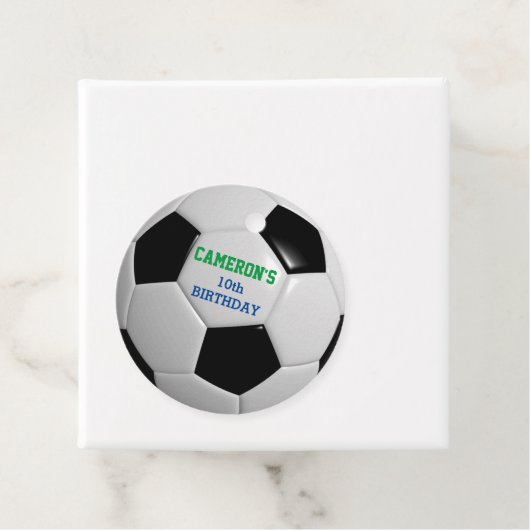 サッカーボール(緑と青) フェイバータグ (インサイチュ)