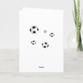 サッカーボール 緑 子供 男の子 楽しい誕生日 カード (裏面)