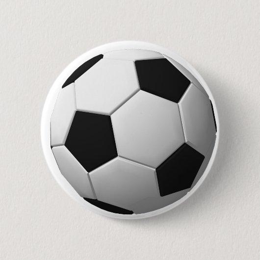 サッカーボール： 缶バッジ (正面)