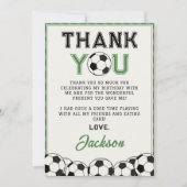 サッカーボール 誕生日感謝カード サンキューカード (正面)