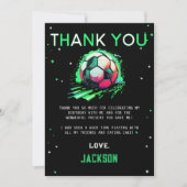 サッカーボール 誕生日 お礼のカード サンキューカード (正面)