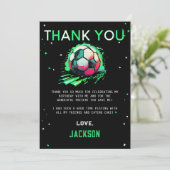 サッカーボール 誕生日 お礼のカード サンキューカード (スタンド正面)