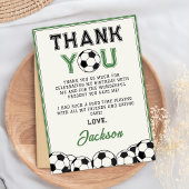 サッカーボール 誕生日 お礼のカード サンキューカード