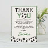 サッカーボール 誕生日 お礼のカード サンキューカード (スタンド正面)