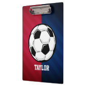 サッカーボール、赤、白、青 クリップボード (左)