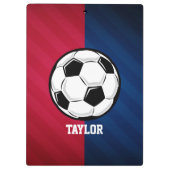 サッカーボール、赤、白、青 クリップボード (裏面)