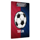サッカーボール、赤、白、青 クリップボード (右)