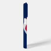 サッカーボール、赤、白、青、名前 Case-Mate iPhoneケース (裏面 / 右)
