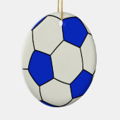 サッカーボール（青） セラミックオーナメント (右)
