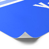 サッカーボール;青 ポスター (角)