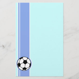サッカーボール；青 便箋