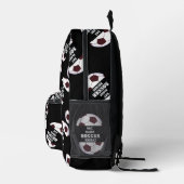 サッカーボール.食べ眠るサッカー プリントバックパック (右)